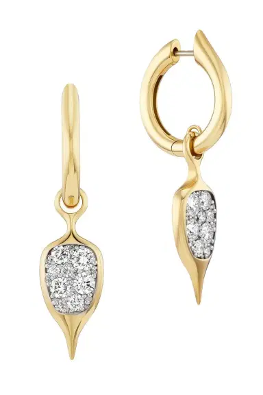 Uniform Object Diamond Thorn Carriage Huggie Earrings | Thumbnail 3