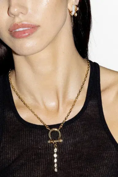 Uniform Object Diamond Tusk Drop Charm Pendant | Thumbnail 2
