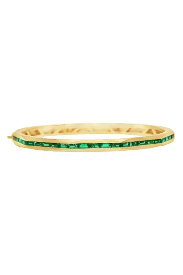 ARUNASHI Emerald Enigma Bangle Bracelet