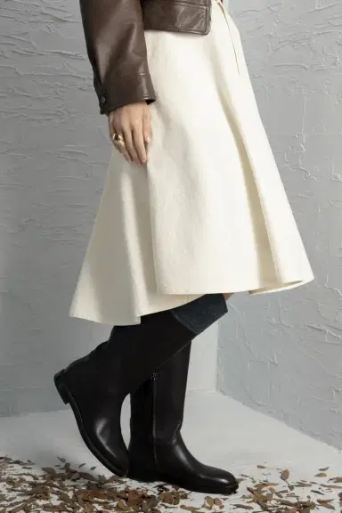 Brunello Cucinelli Monili Trim Matte Riding Boot | Thumbnail 3