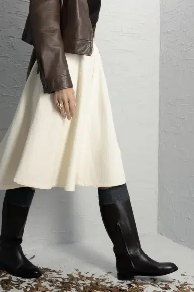 Brunello Cucinelli Monili Trim Matte Riding Boot | Thumbnail 4