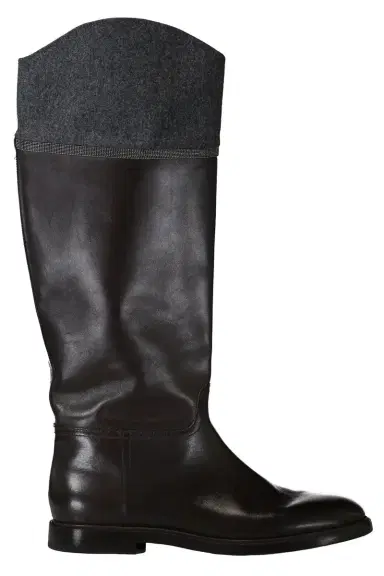 Brunello Cucinelli Monili Trim Matte Riding Boot | Thumbnail 1