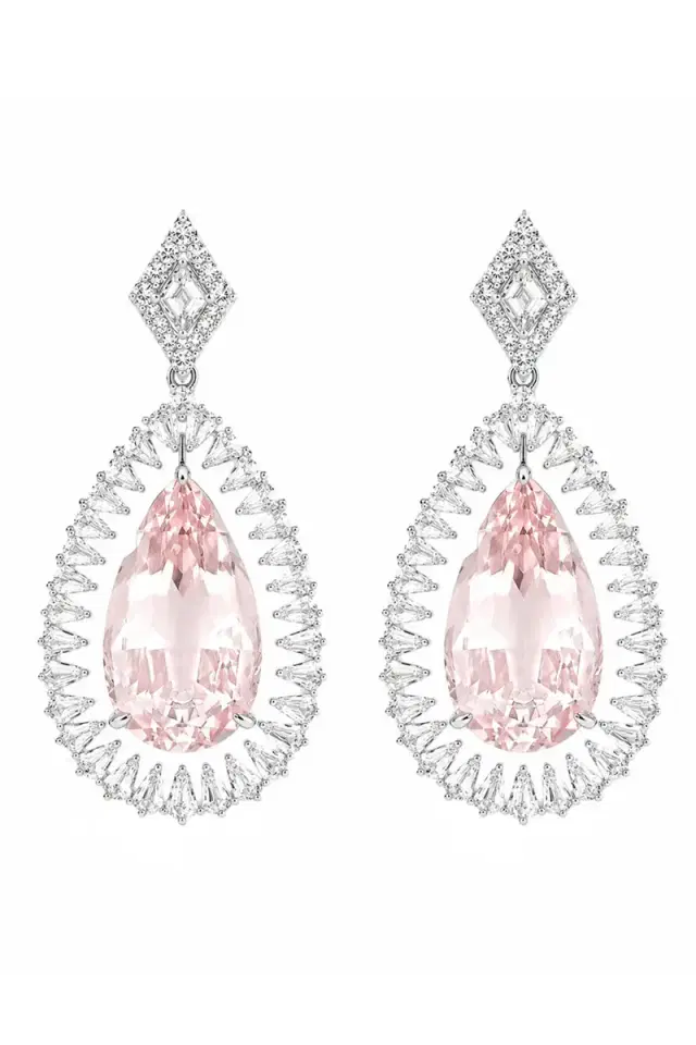 ARUNASHI Morganite Diamond Drop Earrings