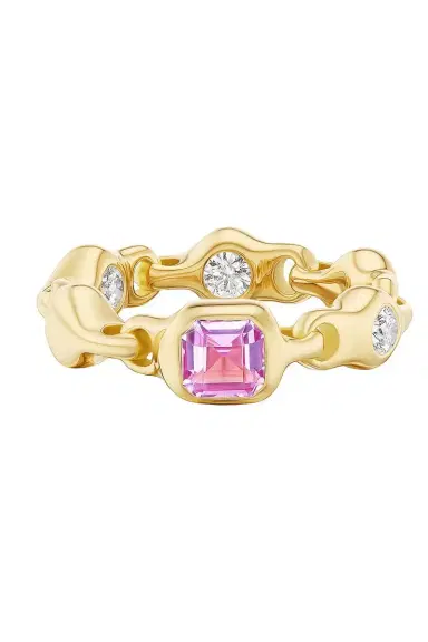 Uniform Object Pink Sapphire Diamond Supernova Stacking Ring | Thumbnail 1 Uniform Object Pink Sapphire Diamond Supernova Stacking Ring | Thumbnail 1