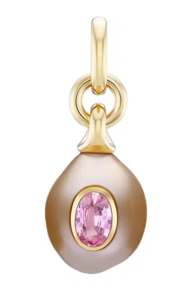 Uniform Object Pink Sapphire Pearl Charm Pendant | Thumbnail 1