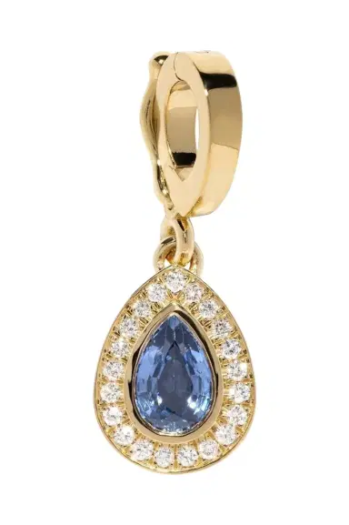 Azlee Sapphire Diamond Pear Pendant | Thumbnail 1 Azlee Sapphire Diamond Pear Pendant | Thumbnail 1