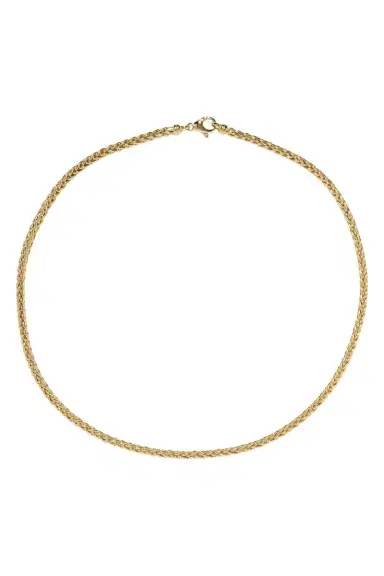 Azlee Small Woven Chain Necklace | Thumbnail 1 Azlee Small Woven Chain Necklace | Thumbnail 1