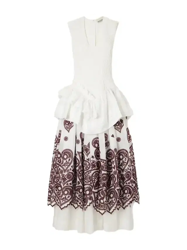 ALÉMAIS Bobby Embroidered Cotton Midi Dress