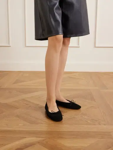 aeyde Tiby Bow-detail Suede Ballet Flats | Thumbnail 2 aeyde Tiby Bow-detail Suede Ballet Flats | Thumbnail 2