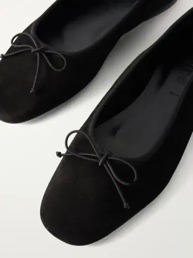 aeyde Tiby Bow-detail Suede Ballet Flats | Thumbnail 5 aeyde Tiby Bow-detail Suede Ballet Flats | Thumbnail 5