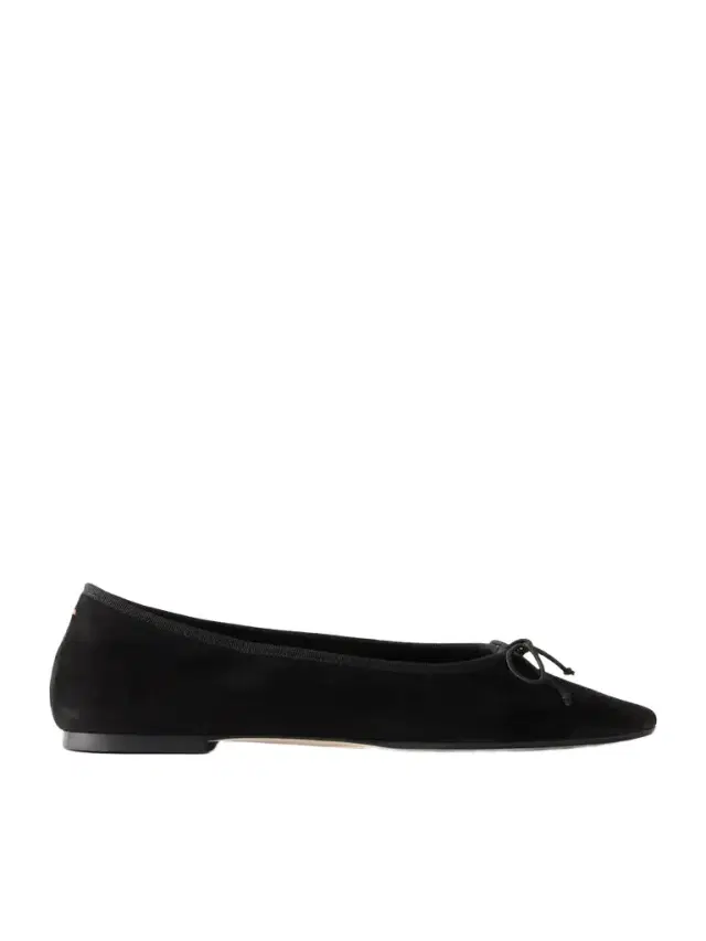 aeyde Tiby Bow-detail Suede Ballet Flats
