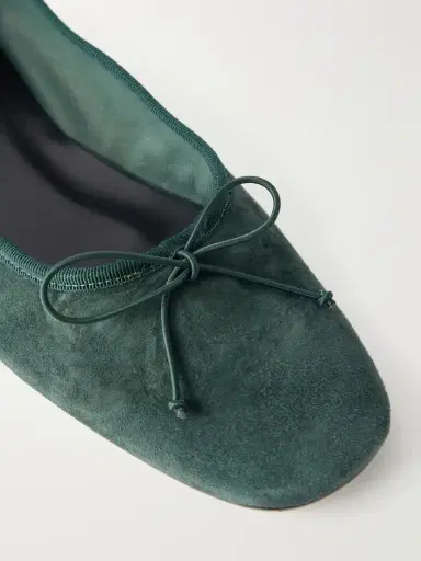 aeyde Tiby Bow-detail Suede Ballet Flats | Thumbnail 5