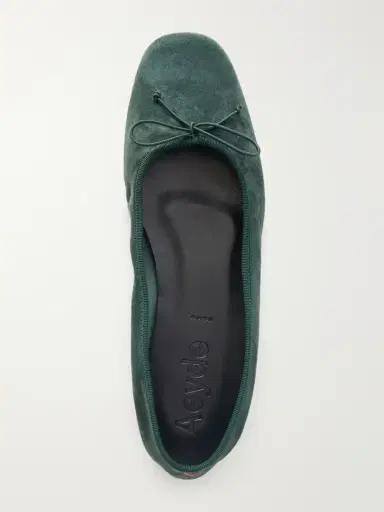aeyde Tiby Bow-detail Suede Ballet Flats | Thumbnail 6