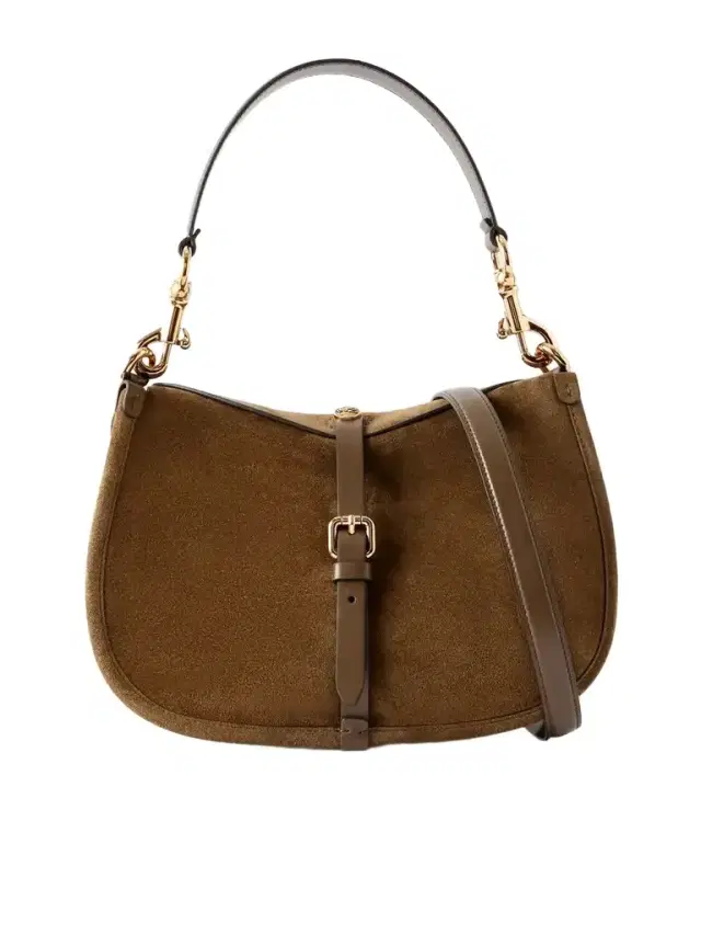 Etro Logo-detailed Leather-trimmed Suede Shoulder Bag