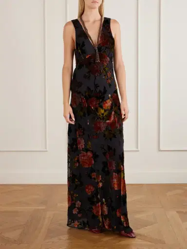 ANNA SUI Velvet Devoré Maxi Dress | Thumbnail 2