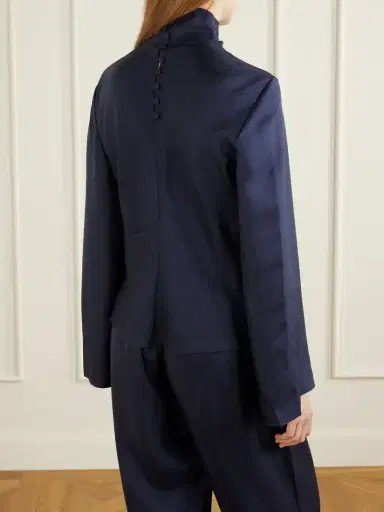 RÓHE Scarf-detailed Silk-satin Blouse | Thumbnail 3