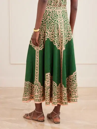 Johanna Ortiz Encanto De Isla Satin-jacquard Maxi Skirt | Thumbnail 3
