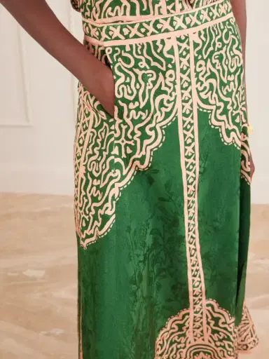 Johanna Ortiz Encanto De Isla Satin-jacquard Maxi Skirt | Thumbnail 4