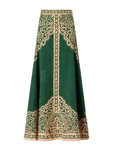 Johanna Ortiz Encanto De Isla Satin-jacquard Maxi Skirt | Thumbnail 1