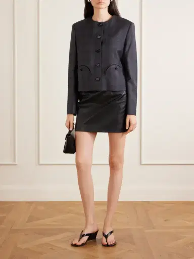 Blazé Milano Shamo Bolero Cropped Prince Of Wales Wool Jacket | Thumbnail 2