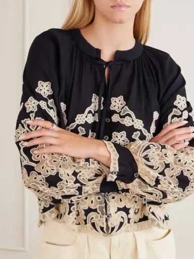 Sea Gracelyn Broderie-anglaise Cotton Blouse | Thumbnail 4