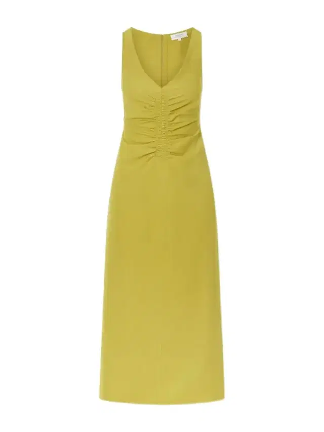 La Ligne Noemi Gathered Recycled-crepe Midi Dress