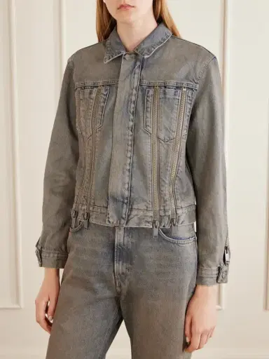 Haikure Medea Ziggy Zip-detailed Denim Jacket | Thumbnail 3