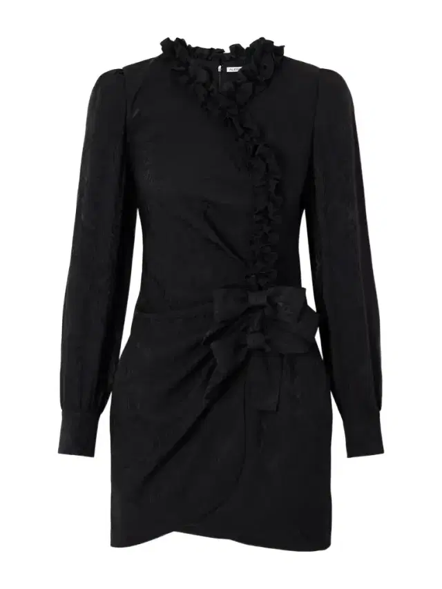 Alessandra Rich Ruffled Silk-jacquard Mini Dress