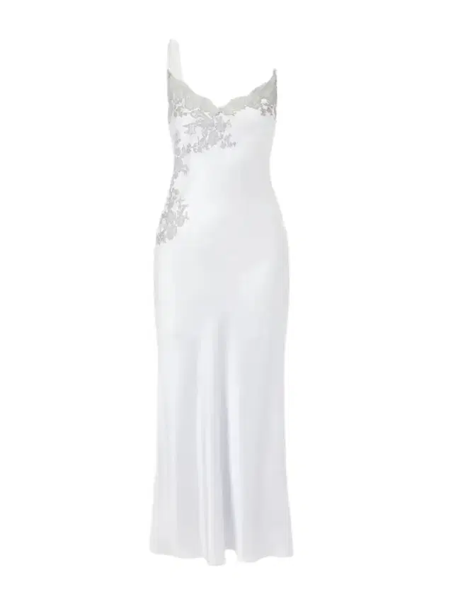 Carine Gilson Lace-embroidered Silk Midi Dress