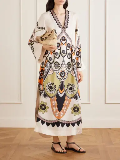 La DoubleJ Twin Flame Floral-print Silk-twill Maxi Dress | Thumbnail 2 La DoubleJ Twin Flame Floral-print Silk-twill Maxi Dress | Thumbnail 2
