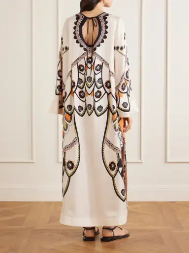 La DoubleJ Twin Flame Floral-print Silk-twill Maxi Dress | Thumbnail 3 La DoubleJ Twin Flame Floral-print Silk-twill Maxi Dress | Thumbnail 3
