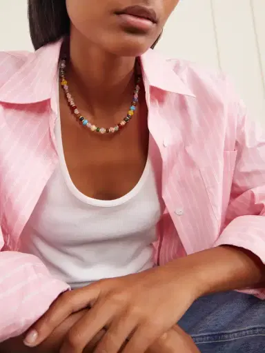 Martha Calvo Gemstones And Crystals Gold-toned Beaded Necklace | Thumbnail 2 Martha Calvo Gemstones And Crystals Gold-toned Beaded Necklace | Thumbnail 2