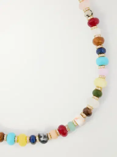 Martha Calvo Gemstones And Crystals Gold-toned Beaded Necklace | Thumbnail 4 Martha Calvo Gemstones And Crystals Gold-toned Beaded Necklace | Thumbnail 4