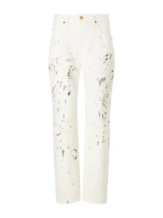 Jamie Haller The Slouch Paint-splattered Low-rise Boyfriend Jeans
