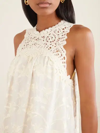 Sea Alina Lace-embroidered Satin Blouse | Thumbnail 4 Sea Alina Lace-embroidered Satin Blouse | Thumbnail 4