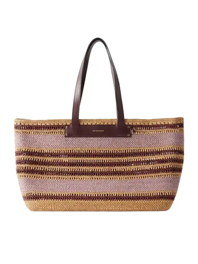 Anya Hindmarch Striped Raffia Tote