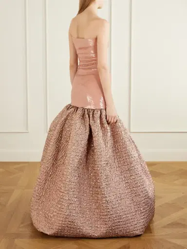 Dima Ayad Sequin-embellished Cloqué Gown | Thumbnail 3
