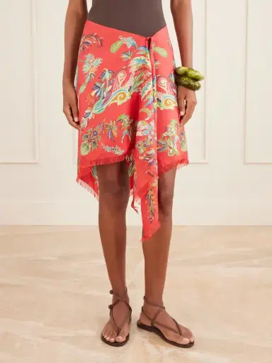 Etro Frayed Printed Twill Pareo | Thumbnail 3 Etro Frayed Printed Twill Pareo | Thumbnail 3