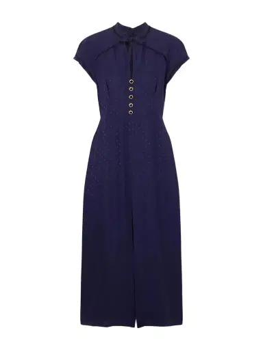 Alessandra Rich Silk Jacquard Midi Dress | Thumbnail 1