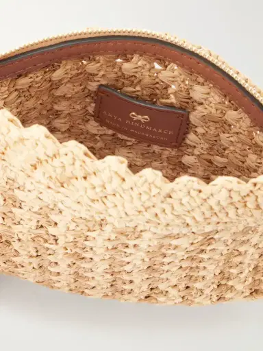 Anya Hindmarch Fish Raffia And Leather-trimmed Clutch | Thumbnail 6