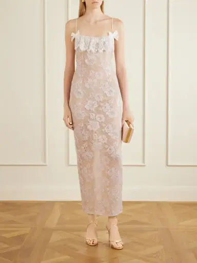 Alessandra Rich Bow-detail Lace And Sequins-embroidered Gown | Thumbnail 2