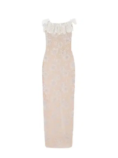 Alessandra Rich Bow-detail Lace And Sequins-embroidered Gown | Thumbnail 1