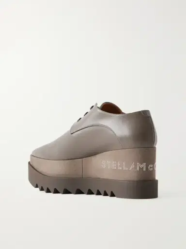 Stella McCartney Elyse Logo-embellished Vegan Material Platform Pumps | Thumbnail 3