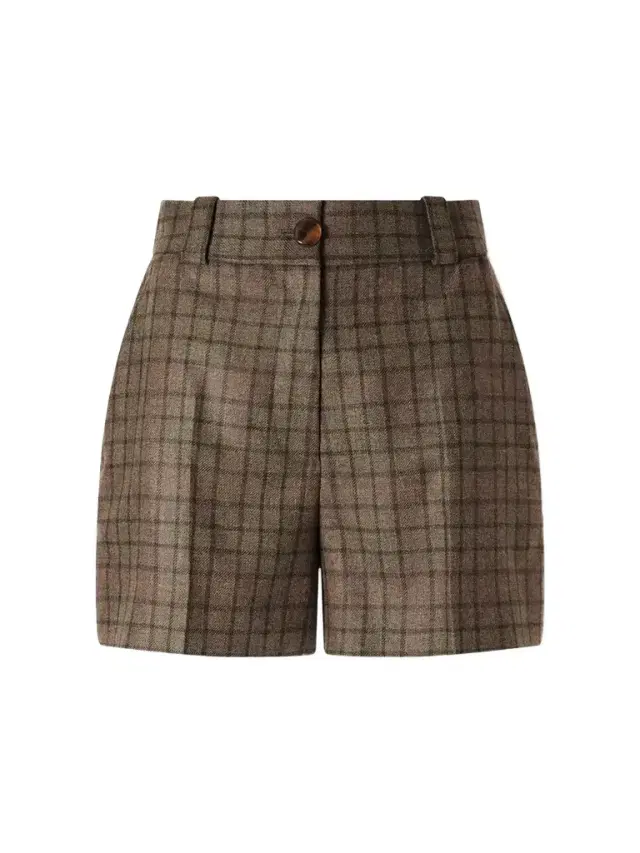 Blazé Milano Teke Checked Wool And Cashmere-blend Shorts