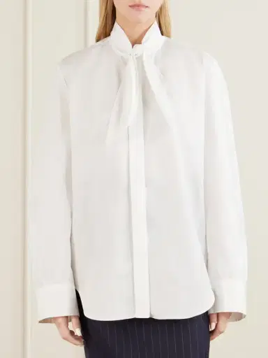 Givenchy Tie-detailed Cotton Shirt | Thumbnail 3 Givenchy Tie-detailed Cotton Shirt | Thumbnail 3