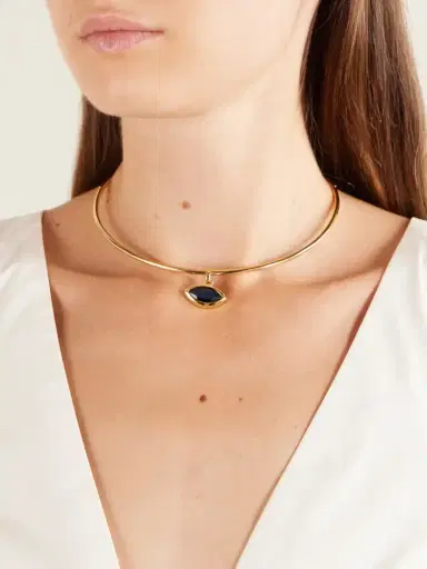 Martha Calvo Protection Gold-toned Sapphire Necklace | Thumbnail 2