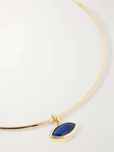 Martha Calvo Protection Gold-toned Sapphire Necklace | Thumbnail 4