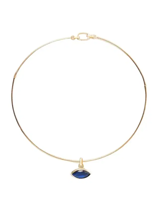 Martha Calvo Protection Gold-toned Sapphire Necklace