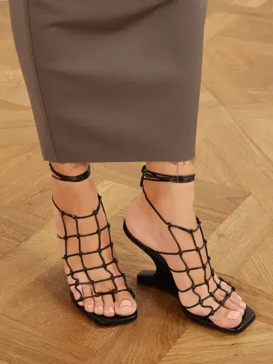 Rick Owens Cantilever 80 Leather Wedge Sandals | Thumbnail 2
