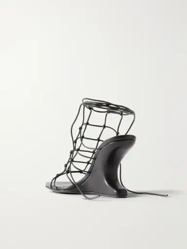 Rick Owens Cantilever 80 Leather Wedge Sandals | Thumbnail 3